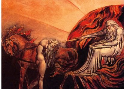 威廉·布莱克通过各种媒介——包括素描、木刻画、版画、水彩画等——创造了《上帝审判亚当》