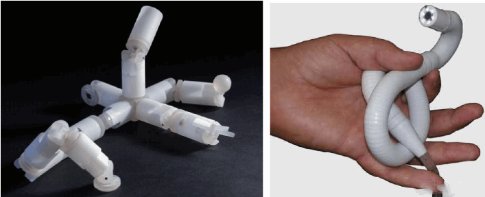 图2-41 可吞服式手术机器人（左）和结肠诊疗机器人Endotics（右）