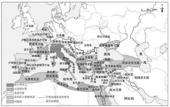 公元前21年罗马全境略图