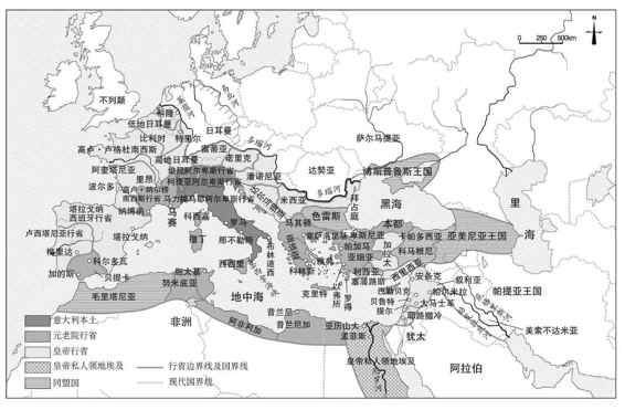 罗马帝国全图（公元14年）