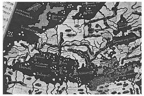托勒密地图一例（欧洲及其周边）