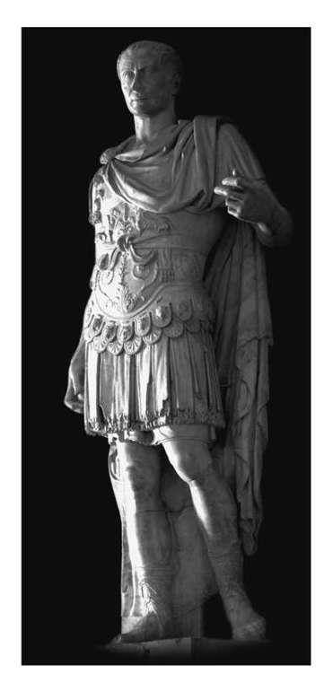身着铠甲的总司令官尤里乌斯· 凯撒