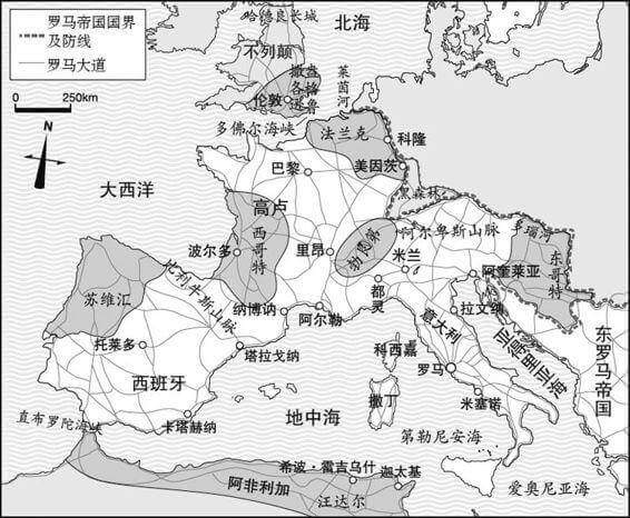 5世纪中叶西罗马帝国及其周边