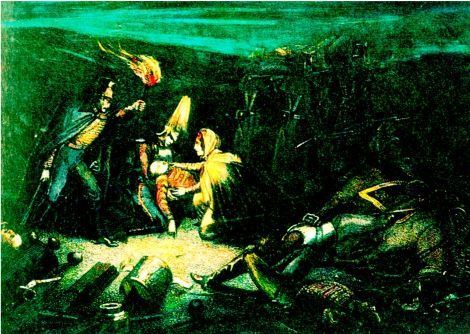 这幅作品充分地描绘了霍乱的巨大杀伤力，即使是集中了体格最健壮的年轻人的军队，一旦染上霍乱，立即就会尸横遍野，惨不忍睹。