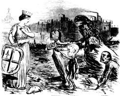 霍乱病人的现场速写。幸存者都瘦得皮包骨头。玄学诗人芬克认为霍乱是死神的创世纪，他按自己的形象把活人塑造成骷髅，以此向上帝挑战。