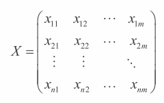 公式 4-2 属性矩阵