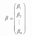 公式 4-3 β- 模型系数向量