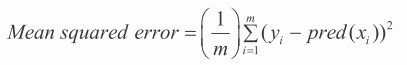 公式 3-4 一个回归问题的性能度量