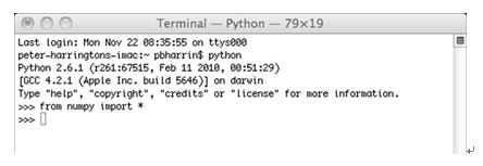 命令行启动Python并在Python shell开发环境中导入模块