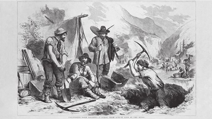 “淘金热”时期加州的淘金者