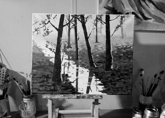 作者之一的油画作品