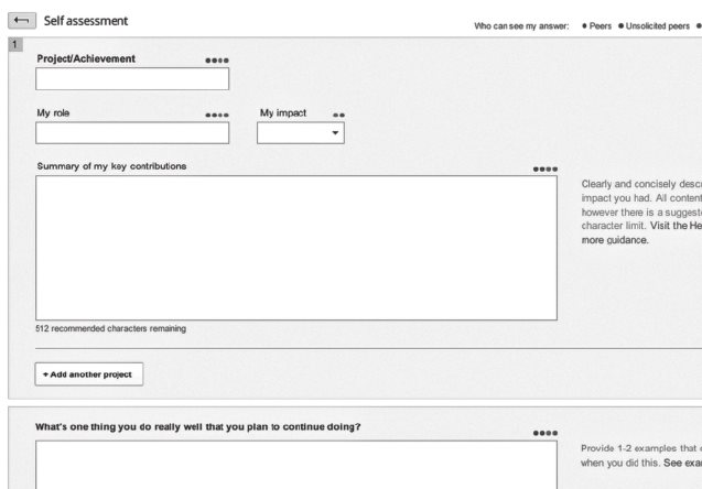 谷歌同事反馈意见模板截图