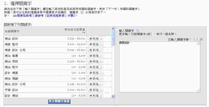 与“网页设计”相关关键词的搜索量