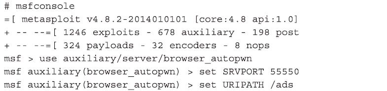 5.1 browser_autopwn：穷人的漏洞使用服务器