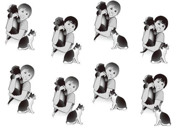 请找出两幅完全一样的照片