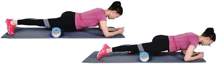 大腿前侧泡沫轴滚揉