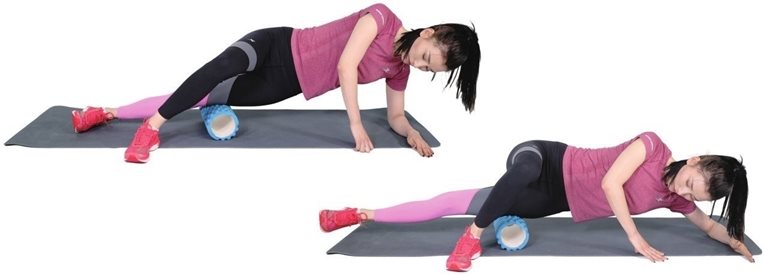 大腿外侧泡沫轴滚揉