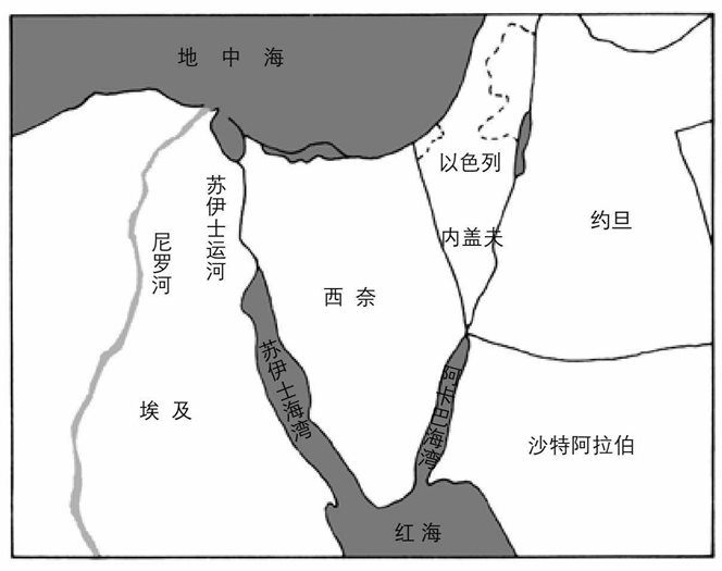 西奈沙漠地图