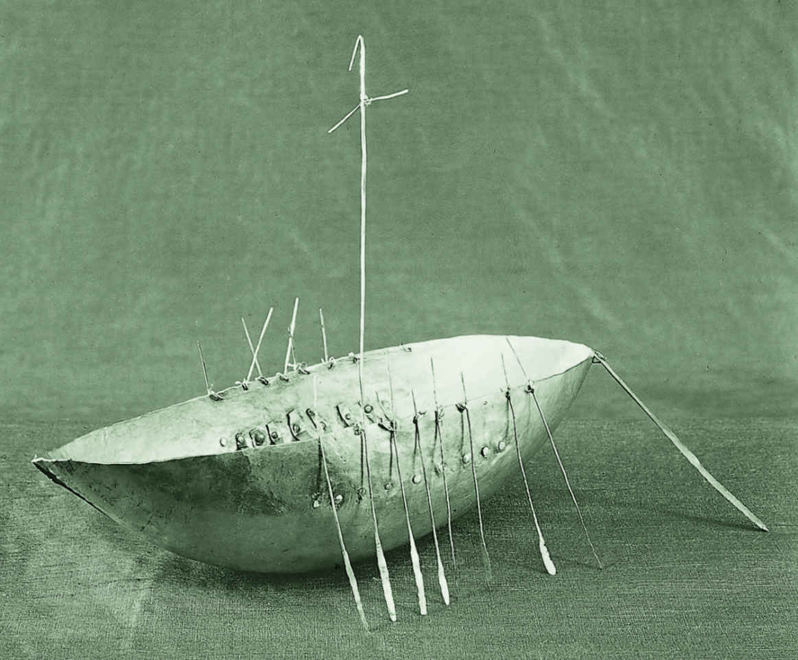 公元前1世纪的金质船模型，发现于爱尔兰德里郡布里奥特