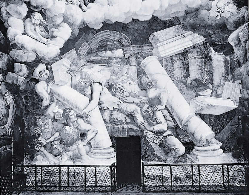朱里奥·罗马诺湿壁画中的天庭之战