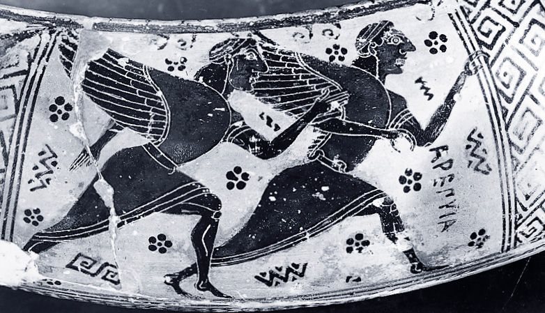 公元7世纪的希腊花瓶上的哈比